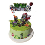 Adorno Para Torta Plantas Va Zombies Impresion