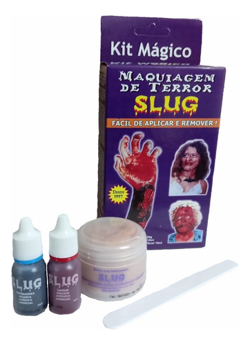 Kit Mágico Slug Sangue Falso Maquiagem