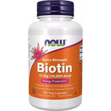 Biotin 10mg 10000 Mcg 120 Capsulas Veg Now Foods Importado