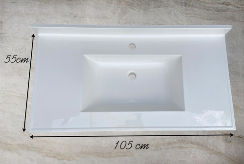 Lavabo Blanco 105cm Nuevos Marmol Procesado Para Baño