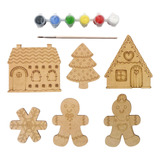 3 Kit De Decorables Navidad (casita Y Muñecos) Manualidades 