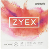 Daddario Zyex Violin Light 4/4 Aluminum Encordado Dz310a4/4l