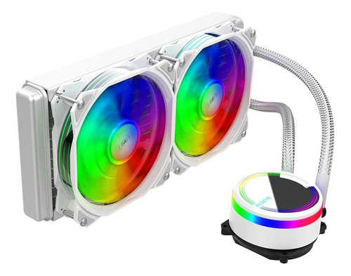 Enfriador De Agua Rgb Alseye M240 Blanco 240 Mm Intel-amd