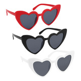 Gafas De Sol Corazón Accesorios Moda Niñas Lentes 3 Piezas