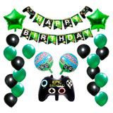 Juego De Globos Decorativos Para Fiesta De Cumpleaños Gamer 