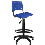 Cadeira Caixa Alta Plástica Secretária Ergoplax Azul
