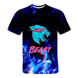 2014 Camiseta De Manga Corta Con Estampado 3d De Mr Beast