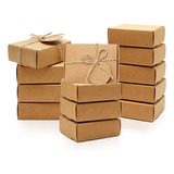 Anxingo - 50 Cajas De Jabón Kraft Para Envolver Regalos