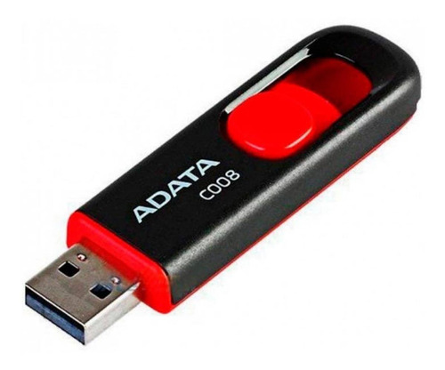 Memoria Usb 16gb A-data C008 Negra/rojo Ac008-16g-rkd