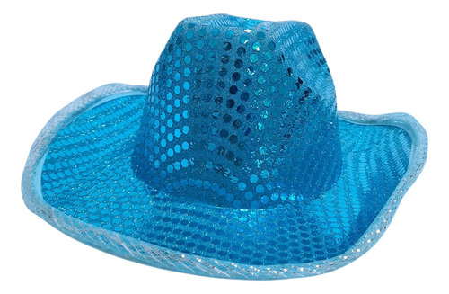 Sombrero Cowboy Con Lentejuelas Con Luz Led Cotillón Carioca