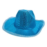 Sombrero Cowboy Con Lentejuelas Con Luz Led Cotillón Carioca