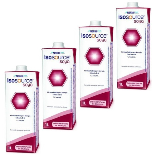 Isosource Soya - Caixa C/ 04 - Nestle Suplementos - 1 Litro