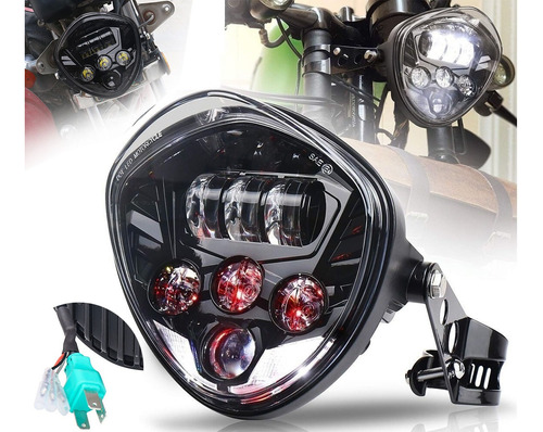 Faro Daymaker Ojo De Demonio Con Carcasa For Harley