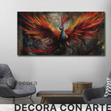 Cuadro Canvas Pavo Real Colorido Animales Elegante 130x70