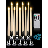 Velas Conicas Sin Con Control Remoto Y Temporizador 9 Paquet