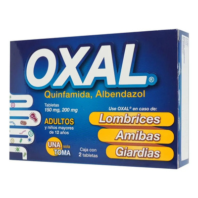 Tabletas 2 Quinfamida 150 mg, Albendazol 200mg Oxal | Envío gratis