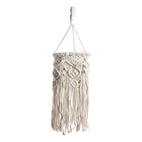 Lámpara De Macramé Chic Cortina Colgante Boho Cubierta De D