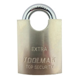 Candado De Seguridad Con Proteccion Acero 40mm Toolmak Color Gris