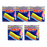 5 Cajas Con 10 Barras Plastilina Baco Colores Surtidos 12 Cm