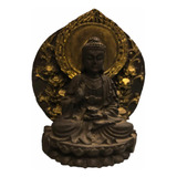 Buda Con Círculo 12 Cm Figura De Resina