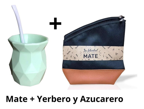 Combo De Mate Autolimpiante + Yerbera Y Azucarera.