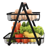 Organizador Almacenador De Frutas Verduras Huevos 2 Niveles