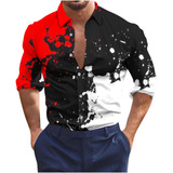 Camisa W Tops Para Hombre, Estampado Sin Posicionamiento, Ma