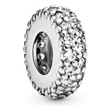  Pandora Clear Sparkle Spacer Charm Pulseira Charm Moments P