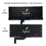 Ispare Teclado Para Macbook Pro Retina 13 15 Americano