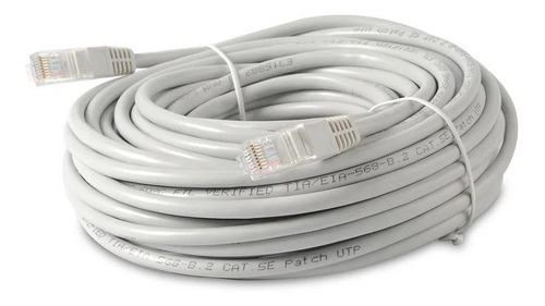 Cable Utp Cat 5e 100% Cobre Red Internet Ponchado X 15 Mtrs