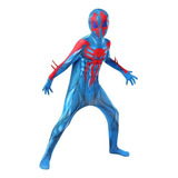 Adulto 2099 Spiderman Azul Traje De Batalla Medias Cosplay20