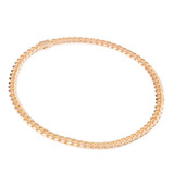 Cadena Collar Cubana 10mm Unisex 55cm Chapa De Oro 18k