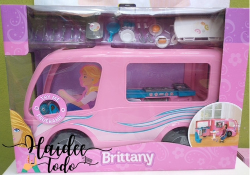 Camper Barbie/britanny Con Accesorios, Luces Y Sonido