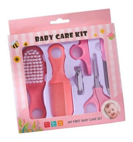 Set Manicure Cuidados Bebe 5 En 1 Cortauñas Peine Cepillo