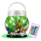 Acuario La Ken Du Betta Tetra Con Iluminación Led, 2 Litros