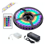 Cinta Luces Led 5 Metros Rgb Multicolor + Control Extensible