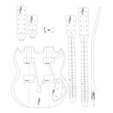 Plantilla Guitarra Gibson Esd 1275 -luthier- Mdf 6mm