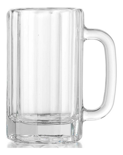 Tarro Cervecero Clasico Vaso Vidrio 473ml Bar 12pzas Crisa Color Cristal