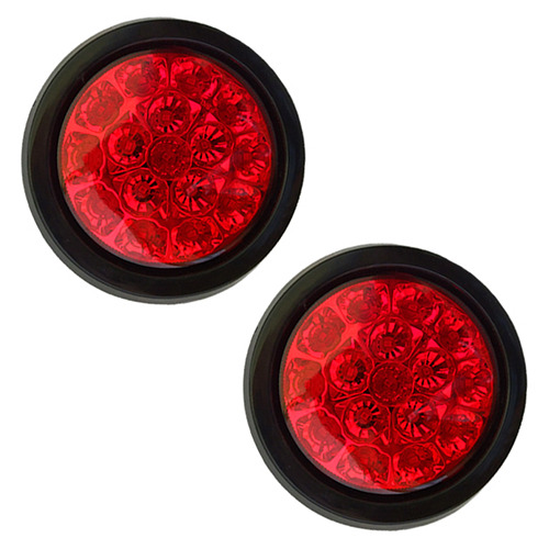 Juego De Faros Led Traseros Camion 24v Rojo Poli 26280