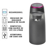 Dispenser Bomba Elétrica Galão Água Recarregável - Luxuoso Cor Preto