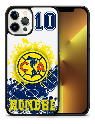 Funda Club Aguilas America Retro Personalizado Nombre Y Num