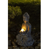Vp Home Zen Buda Solar Powered Led Luz De Jardín Para Decora