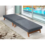 Cama Dobrável Portátil Solteiro Pés Madeira D26 170cmx60cm 