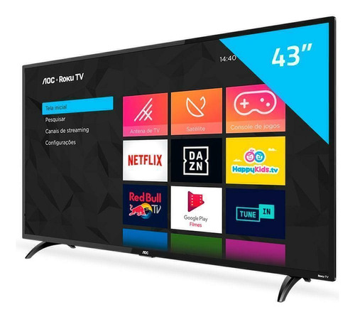 Smart Tv Aoc Roku 43 Polegadas