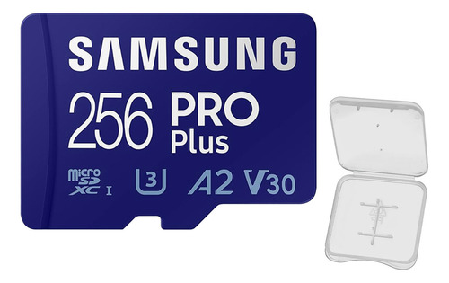 Cartão Memória Samsung 256gb  Pro Plus E Adap Usb +case