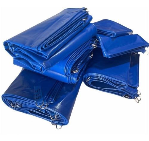 Lona Impermeable Para Agua 3x3 M Azul Reforzada Con Argollas