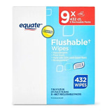 Equate Fresh Scent Flushable Wipes, 9 Resealable Packs