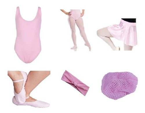 Kit 6 Peças Ballet Só Dança Infantil - Tam 2 Ao 12 + Brinde