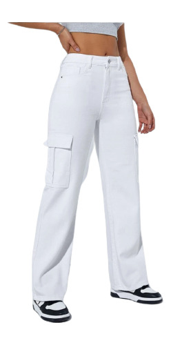 Pantalón De Cargo De Mujer Boom  Gabardina 