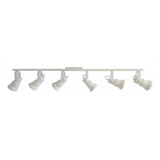 Spot Luminaria Trilho Canopla Branco 6 Lampadas E27